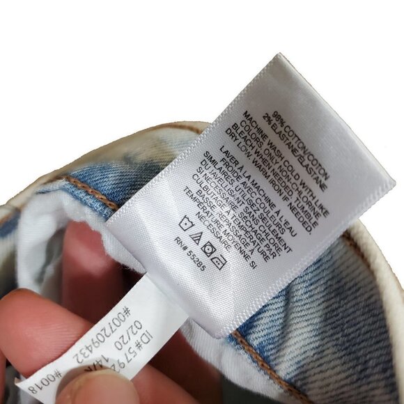 Express Jeans Original Slim Ankle Super High Rise Jeans Womens Blue Denim 14/R - Picture 5 of 10